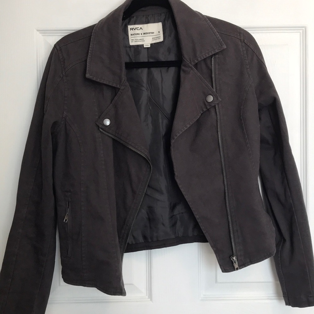 RVCA zip up moto jacket
